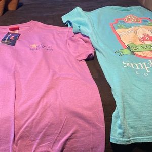 Two Simple Southern tee shirts one new with tags other  worn once